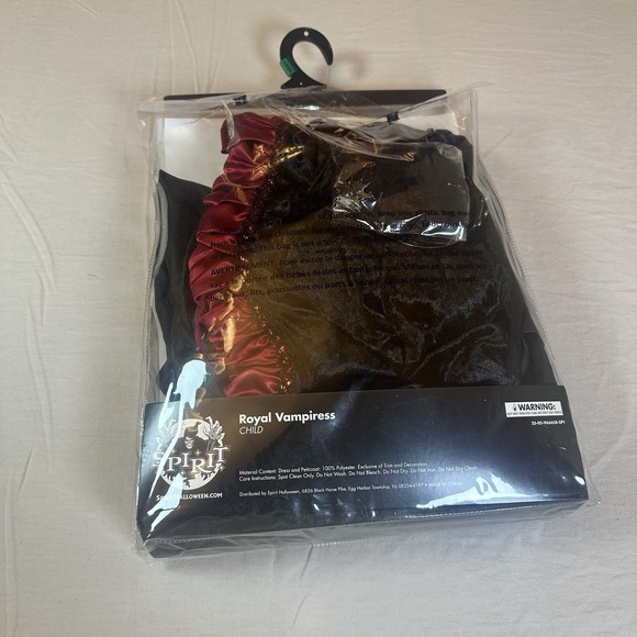 Spirit Halloween VICTORIAN VAMPIRESS COSTUME Red/Black Goth Girl's Size L(12/14) - Picture 5 of 6